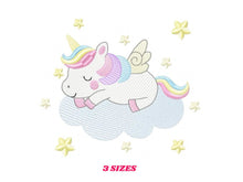 Load image into Gallery viewer, Unicorn embroidery designs - Baby Girl embroidery design machine embroidery pattern - Fantasy embroidery - newborn layette unicorn design
