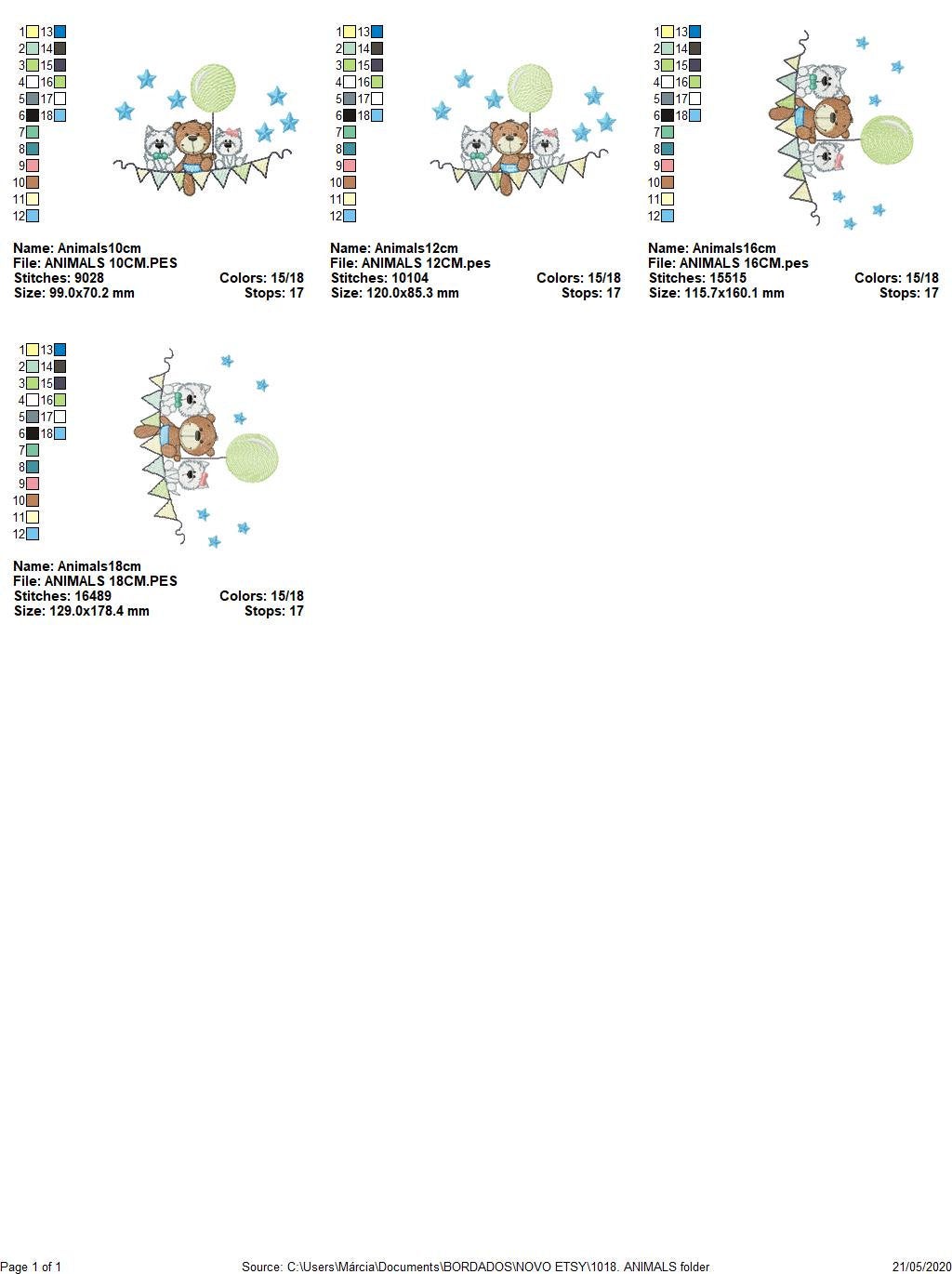Bear embroidery designs - Animals embroidery design machine embroidery pattern - Dog embroidery file - baby boy embroidery instant download