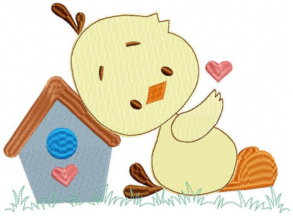 Duck embroidery design - Baby boy embroidery designs machine embroidery pattern - kid embroidery file - male duck animal  instant download