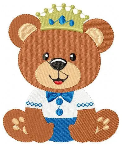 Bear embroidery designs - Teddy embroidery design machine embroidery pattern - King Bear applique design - Baby boy embroidery download PES Marcia Embroidery
