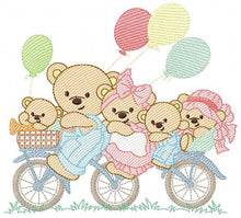 Load image into Gallery viewer, Bear embroidery designs - Teddy embroidery design machine embroidery pattern - Bear family embroidery file - Baby boy embroidery download
