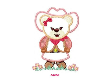 Cowgirl embroidery designs - Cowboy embroidery design machine embroidery pattern - Baby girl embroidery file - teddy bear embroidery farm Marcia Embroidery
