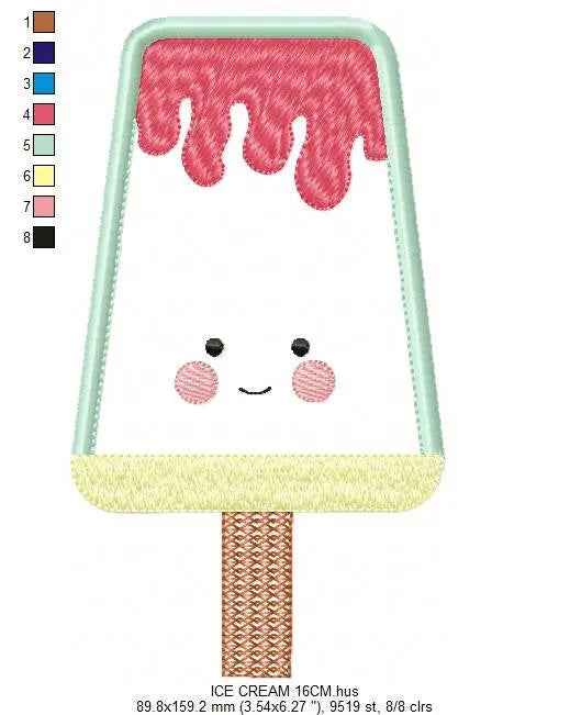 Ice cream embroidery designs - Candy embroidery design machine embroidery pattern - Dessert embroidery file - ice cream cone applique design Marcia Embroidery