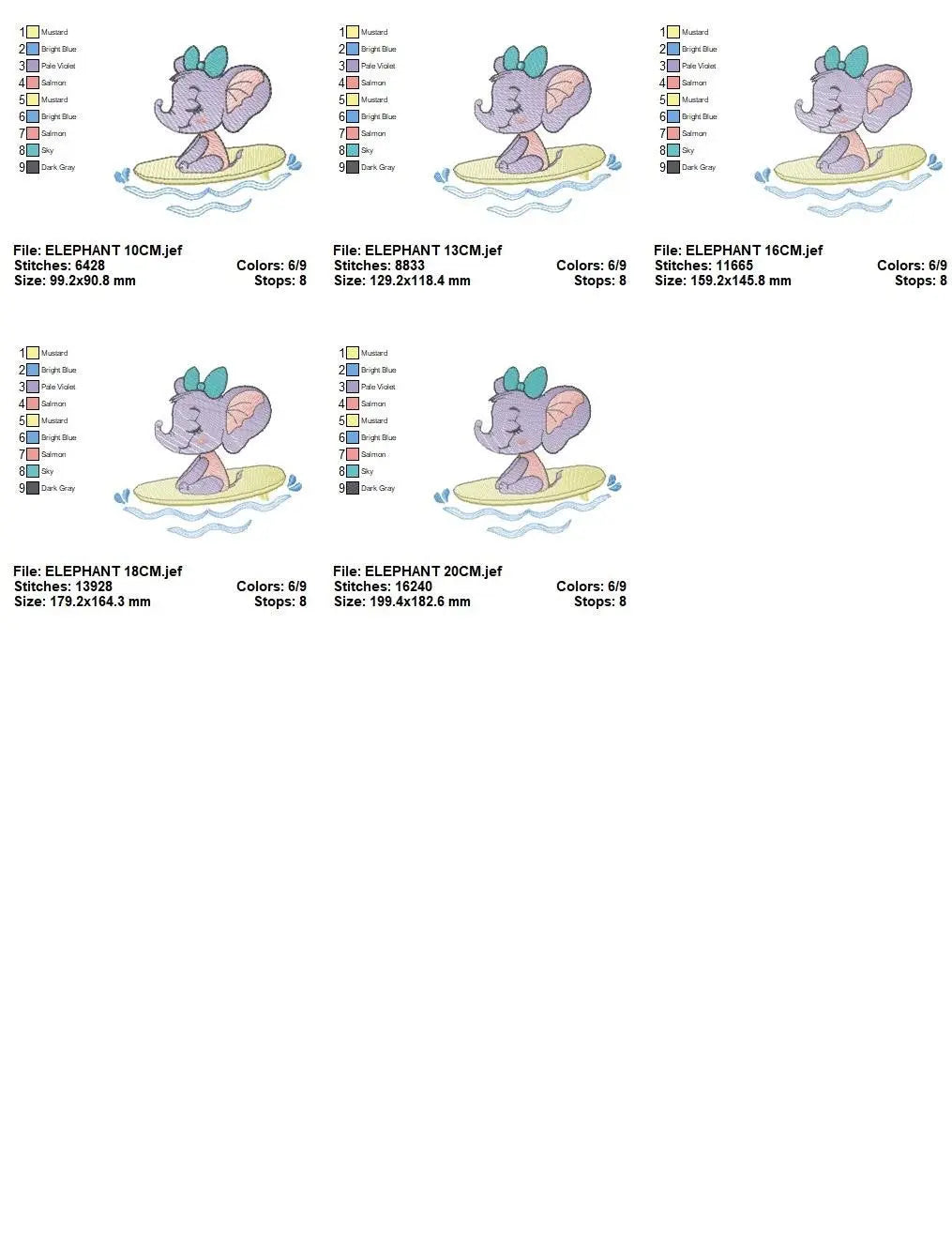 Elephant embroidery designs - Animal embroidery design machine embroidery pattern - Baby girl embroidery file kid embroidery elephant design Marcia Embroidery
