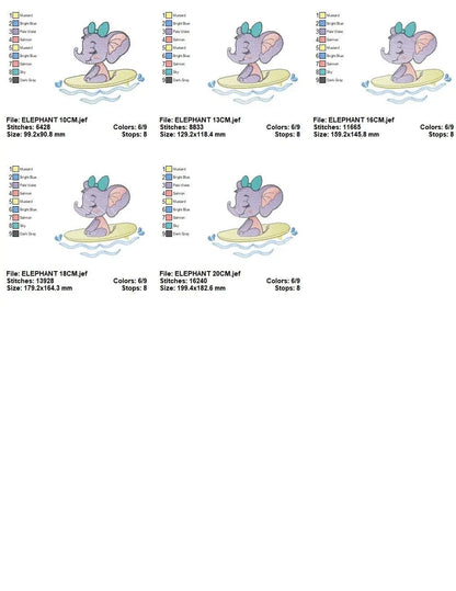 Elephant embroidery designs - Animal embroidery design machine embroidery pattern - Baby girl embroidery file kid embroidery elephant design Marcia Embroidery