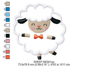 Sheep embroidery design - Lamb embroidery designs machine embroidery pattern - baby embroidery file newborn embroidery sheep applique design