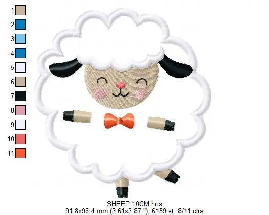 Sheep embroidery design - Lamb embroidery designs machine embroidery pattern - baby embroidery file newborn embroidery sheep applique design Marcia Embroidery