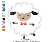 Carica l&#39;immagine nel visualizzatore di Gallery, Sheep embroidery design - Lamb embroidery designs machine embroidery pattern - baby embroidery file newborn embroidery sheep applique design
