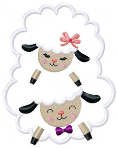 Sheep embroidery design - Lamb embroidery designs machine embroidery pattern - baby girl embroidery file - sheep applique design download