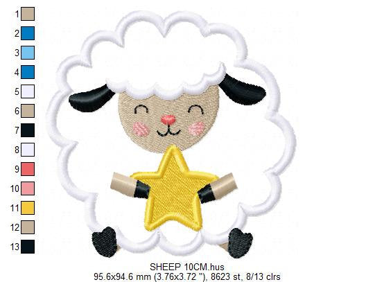 Sheep embroidery design - Lamb embroidery designs machine embroidery pattern - baby boyb embroidery file - sheep applique design download