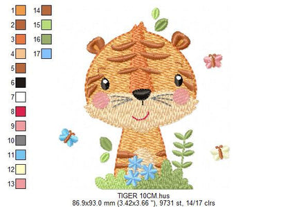 Tiger embroidery design - Animal embroidery designs machine embroidery pattern - Baby boy embroidery - Safari embroidery file Towel Shirt