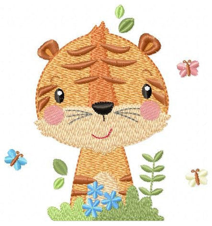 Tiger embroidery design - Animal embroidery designs machine embroidery pattern - Baby boy embroidery - Safari embroidery file Towel Shirt