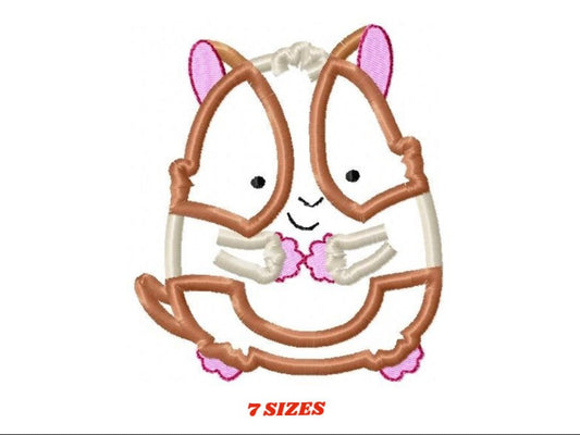 Hamster embroidery design - Baby Boy embroidery designs machine embroidery pattern - Hamster applique design - instant download animal pet