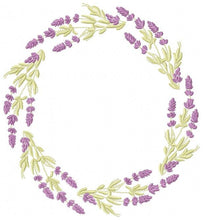 Laden Sie das Bild in den Galerie-Viewer, Monogram Frame embroidery designs - Flower embroidery design machine embroidery pattern - Lavender wreath embroidery file - digital download
