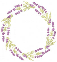 Cargar imagen en el visor de la galería, Monogram Frame embroidery designs - Flower embroidery design machine embroidery pattern - Lavender wreath embroidery file - digital download
