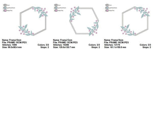 Monogram Frame embroidery designs - Flower embroidery design machine e –  Marcia Embroidery