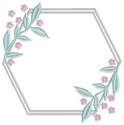Monogram Frame embroidery designs - Flower embroidery design machine embroidery pattern - Floral frame embroidery file - instant download Marcia Embroidery