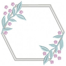 Cargar imagen en el visor de la galería, Monogram Frame embroidery designs - Flower embroidery design machine embroidery pattern - Floral frame embroidery file - instant download
