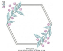 Cargar imagen en el visor de la galería, Monogram Frame embroidery designs - Flower embroidery design machine embroidery pattern - Floral frame embroidery file - instant download
