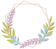 Load image into Gallery viewer, Monogram Frame embroidery designs - Flower embroidery design machine embroidery pattern - Floral frame embroidery file - instant download
