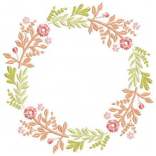 Laden Sie das Bild in den Galerie-Viewer, Monogram Frame embroidery designs - Flower embroidery design machine embroidery pattern - Rose wreath embroidery file - instant download
