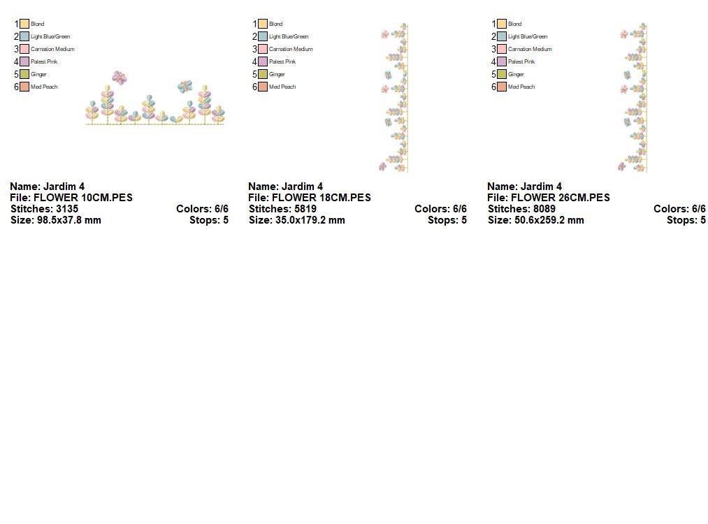 Flower garden embroidery designs - Flowers with Butterfly embroidery design machine embroidery pattern - Kitchen towel embroidery - download