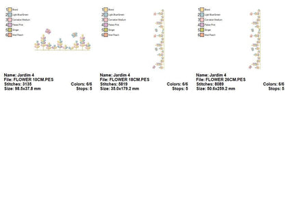 Flower garden embroidery designs - Flowers with Butterfly embroidery design machine embroidery pattern - Kitchen towel embroidery - download