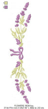 Charger l&#39;image dans la galerie, Lavender embroidery designs - Spring flowers embroidery design machine embroidery pattern - Tea towel embroidery file - kitchen cloth apron
