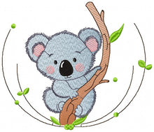 Laden Sie das Bild in den Galerie-Viewer, Koala embroidery design - Baby boy embroidery designs machine embroidery pattern - animal embroidery file - blanket pillow towel download
