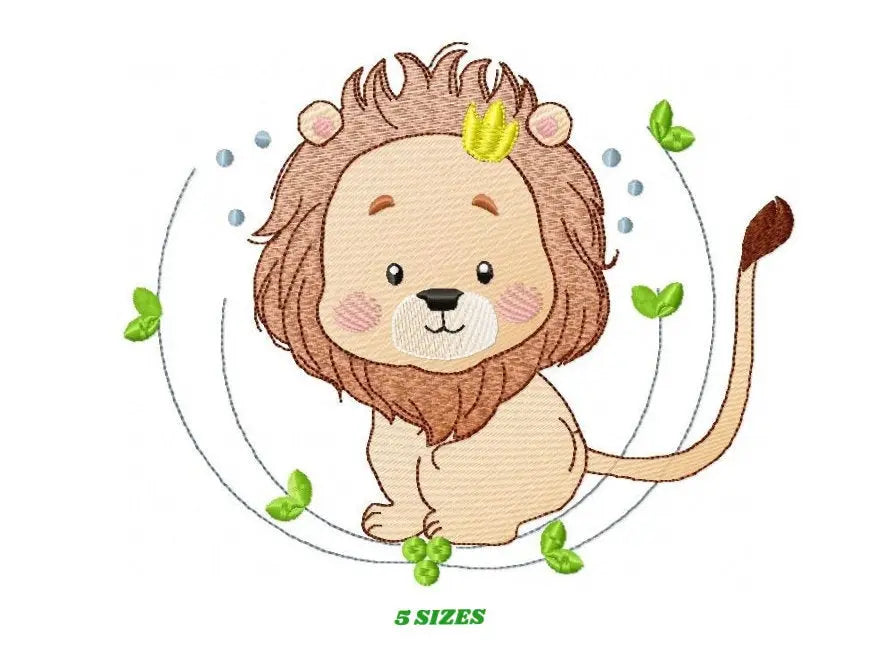 Lion embroidery designs - Safari embroidery design machine embroidery pattern - Baby boy embroidery file - Lion king embroidery download pes Marcia Embroidery