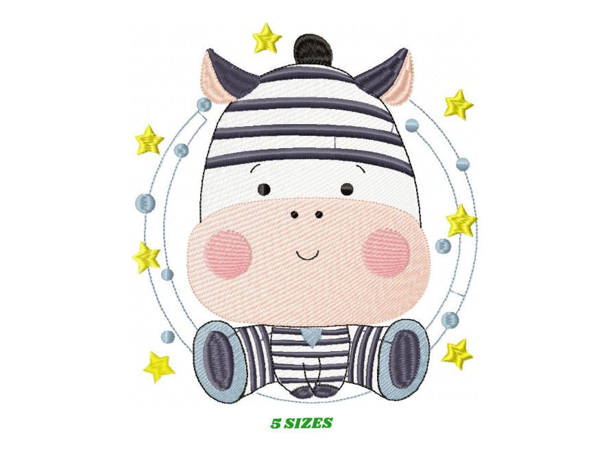 Zebra embroidery design - Animal embroidery designs machine embroidery pattern - Baby boy embroidery file - Safari embroidery file girl kid