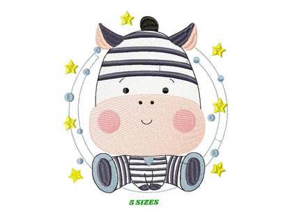 Zebra embroidery design - Animal embroidery designs machine embroidery pattern - Baby boy embroidery file - Safari embroidery file girl kid