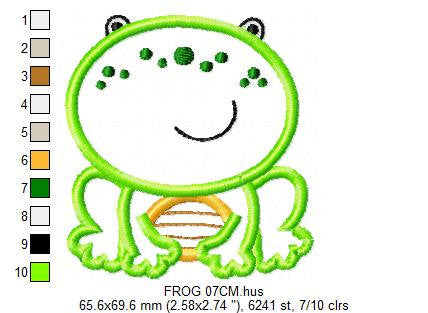 Frog embroidery designs - Animal embroidery design machine embroidery pattern - Baby boy embroidery - frog applique design instant download