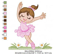 Cargar imagen en el visor de la galería, Ballerina embroidery designs - Ballet embroidery design machine embroidery pattern - instant download - Baby girl embroidery digital file
