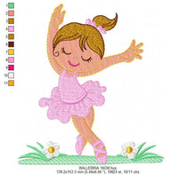 Laden Sie das Bild in den Galerie-Viewer, Ballerina embroidery designs - Ballet embroidery design machine embroidery pattern - instant download - Baby girl embroidery digital file
