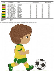 Baby boy embroidery designs - Soccer embroidery design machine embroidery file - Boy with ball embroidery - Soccer player instant download