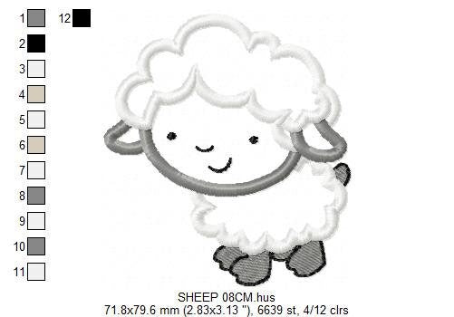 Sheep embroidery design - Lamb embroidery designs machine embroidery pattern - baby boy embroidery file - sheep applique design download