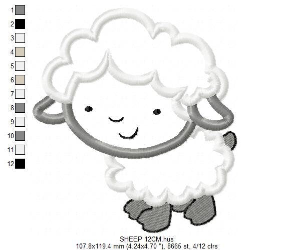 Sheep embroidery design - Lamb embroidery designs machine embroidery pattern - baby boy embroidery file - sheep applique design download
