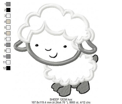 Sheep embroidery design - Lamb embroidery designs machine embroidery pattern - baby boy embroidery file - sheep applique design download