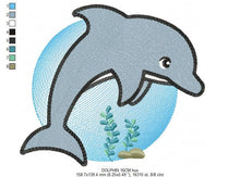 Laden Sie das Bild in den Galerie-Viewer, Dolphin embroidery designs - Ocean Fish embroidery design machine embroidery pattern - Baby boy embroidery file - sea animal embroidery pes
