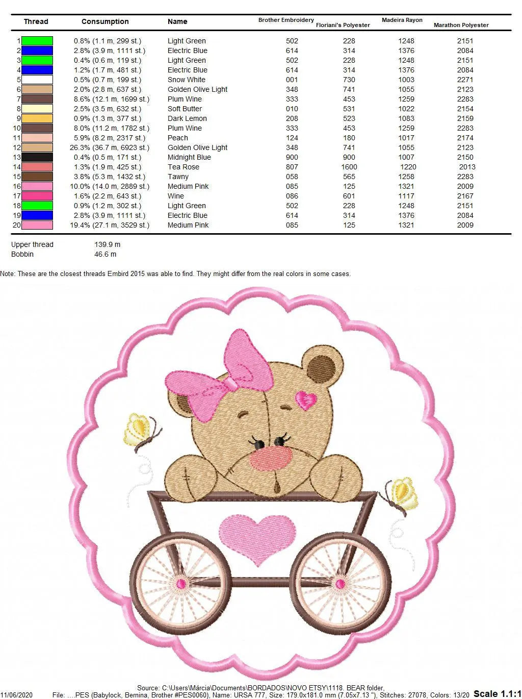 Bear embroidery design - Animals embroidery designs machine embroidery pattern - Baby girl embroidery - Safari embroidery file Tag Frame Marcia Embroidery