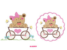 Cargar imagen en el visor de la galería, Bear embroidery design - Animals embroidery designs machine embroidery pattern - Baby girl embroidery - Safari embroidery file Tag Frame
