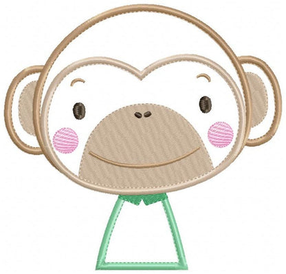 Monkey embroidery designs - Safari embroidery design machine embroidery pattern - Baby boy embroidery file - animal embroidery download