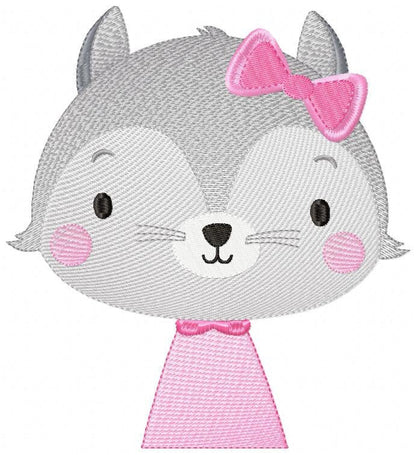 Cat embroidery designs - Safari embroidery design machine embroidery pattern - Baby girl  embroidery file - animal pet embroidery download Marcia Embroidery