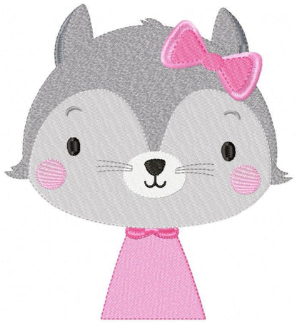 Cat embroidery designs - Safari embroidery design machine embroidery pattern - Baby girl  embroidery file - animal pet embroidery download Marcia Embroidery