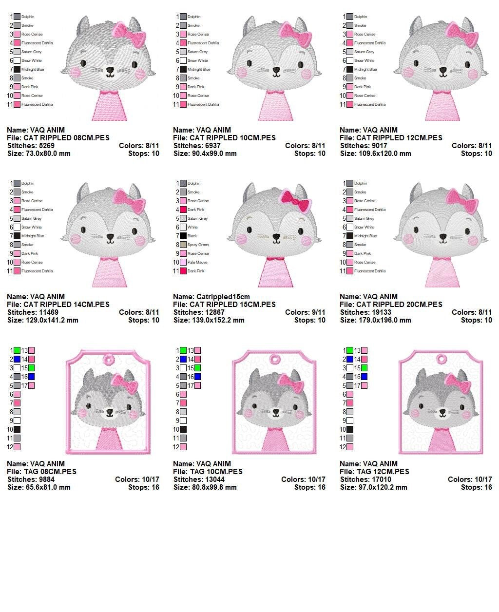 Cat embroidery designs - Safari embroidery design machine embroidery pattern - Baby girl  embroidery file - animal pet embroidery download Marcia Embroidery
