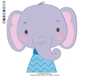 Elephant embroidery designs - Safari embroidery design machine embroidery pattern - Baby boy embroidery file - animal embroidery download