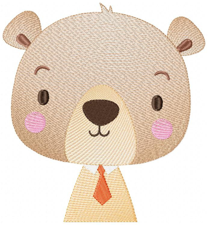 Bear embroidery designs - Safari embroidery design machine embroidery pattern - Baby boy embroidery file -  bear with clothes download