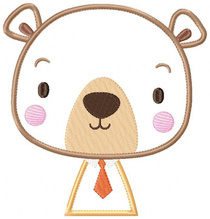 Bear embroidery designs - Safari embroidery design machine embroidery pattern - Baby boy embroidery file -  bear with clothes download
