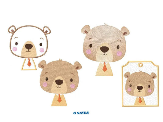 Bear embroidery designs - Safari embroidery design machine embroidery pattern - Baby boy embroidery file -  bear with clothes download Marcia Embroidery